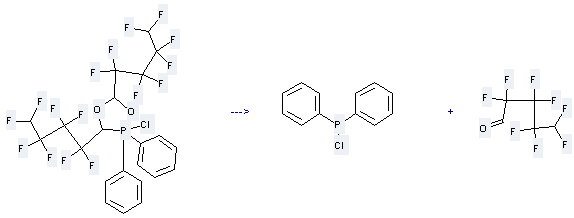 Pentanal,2,2,3,3,4,4,5,5-octafluoro- can be prepared by 2-chloro-3,5-bis(1,1,2,2,3,3,4,4-octafluorobutyl)-2,2-diphenyl-1,4,2-dioxaphospholane by heating